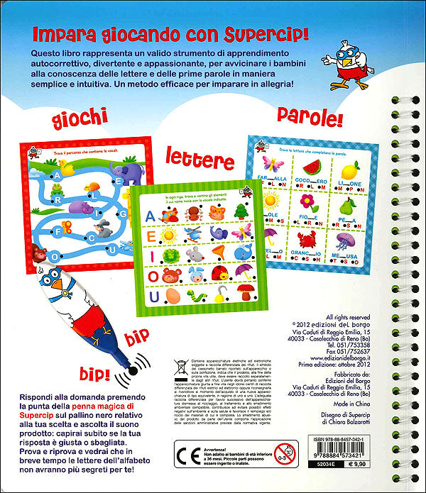 Lettere e parole - 3/6 anni::Gioca e impara con la penna magica di Supercip