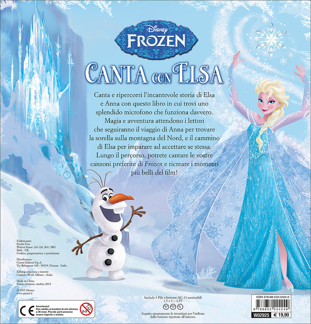 Magiche Note - Libro microfono. Frozen::Canta con Elsa