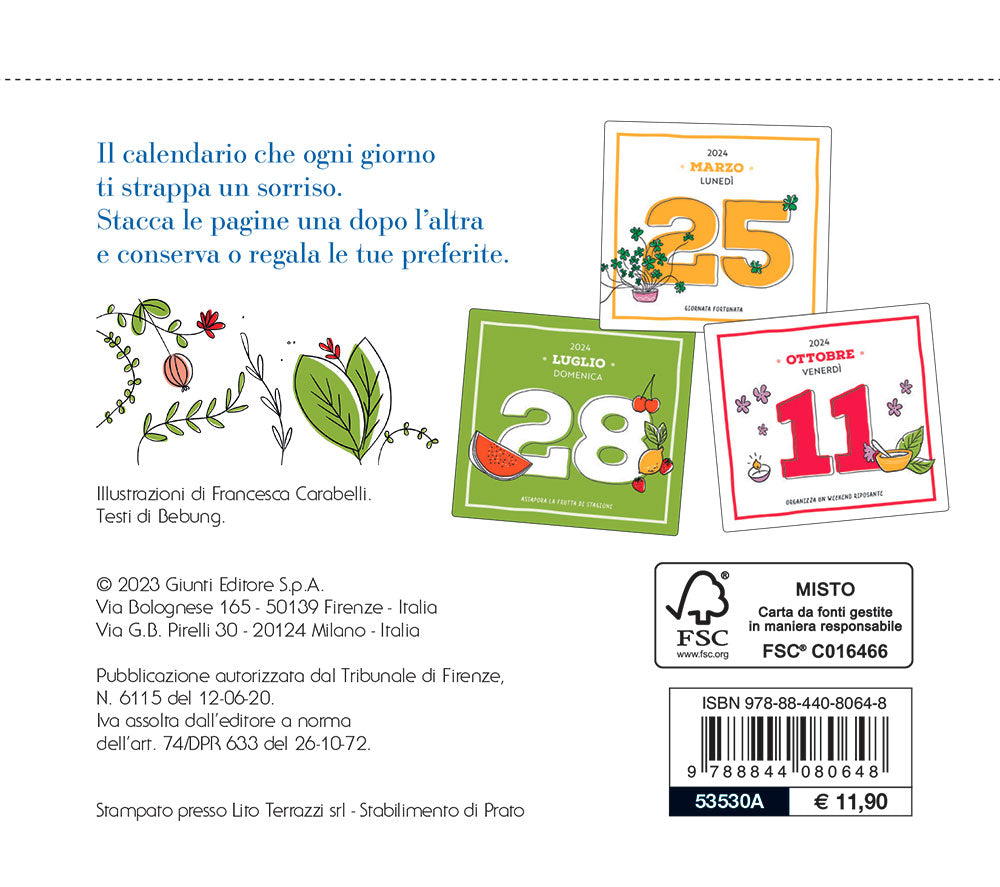 Calendario Pensa Positivo 2024 da tavolo (13.8 x 12.7 cm)