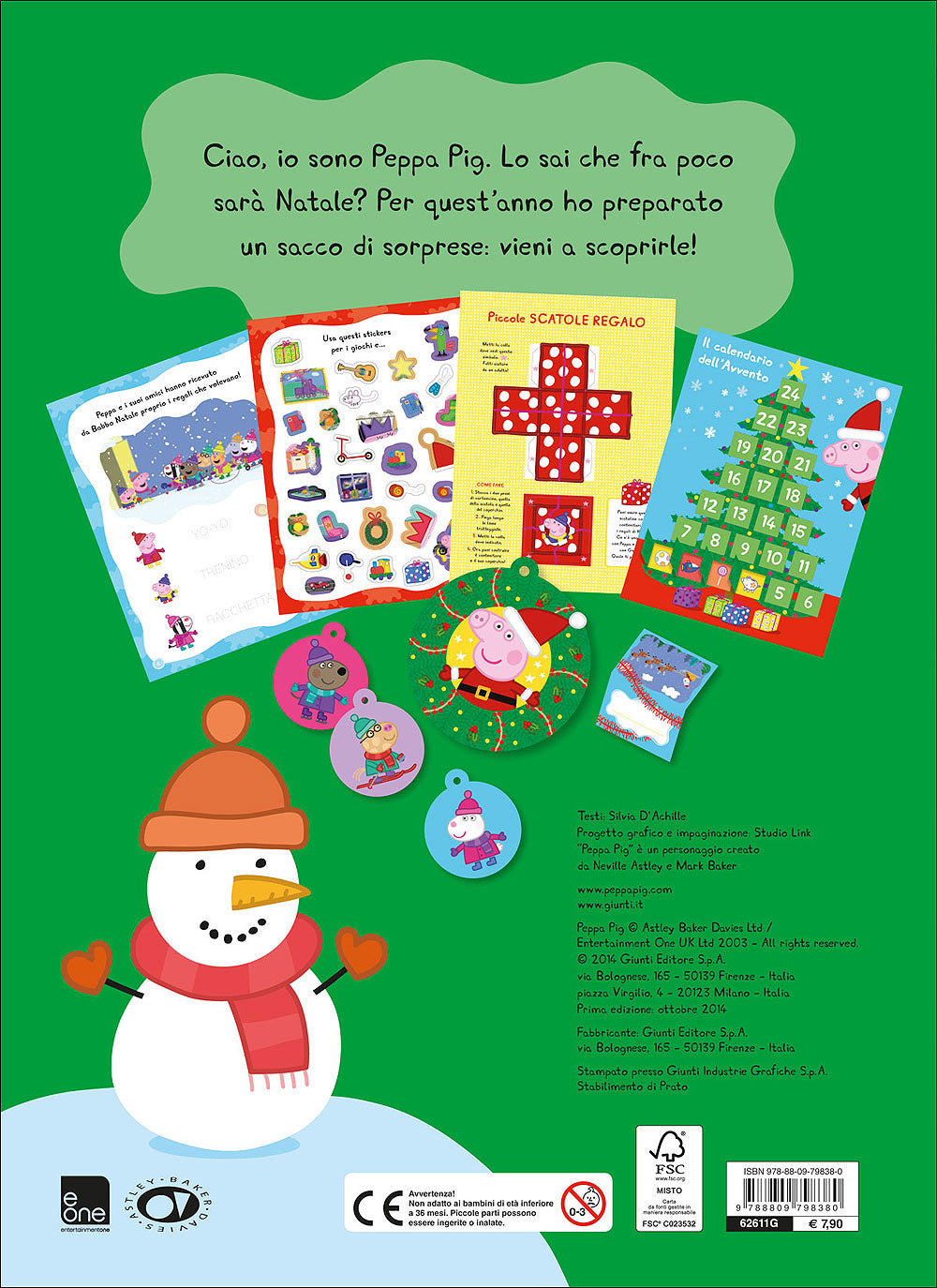 Gioca a Natale con Peppa::Con stickers, decorazioni e il calendario dell'Avvento da costruire!