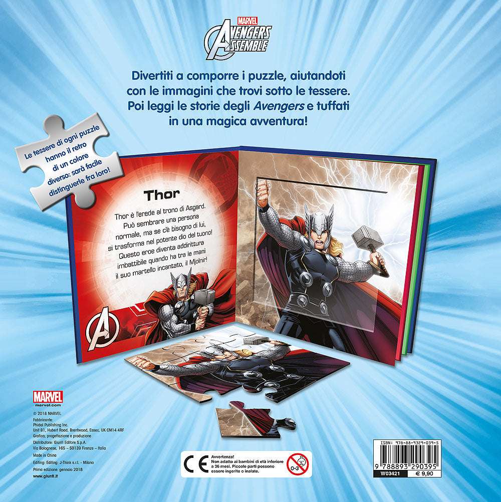 Libri Puzzle - Avengers Assemble::Con 4 grandi puzzle!