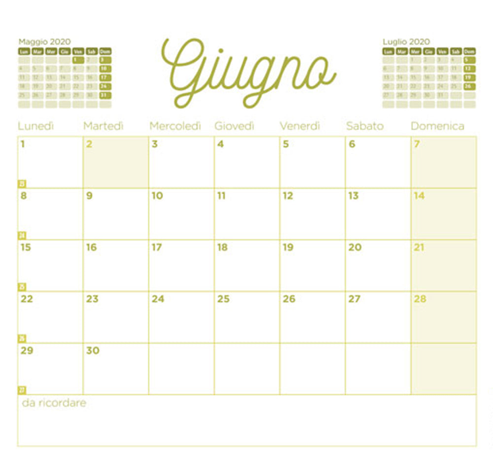 Calendario Cuccioli desk 2020