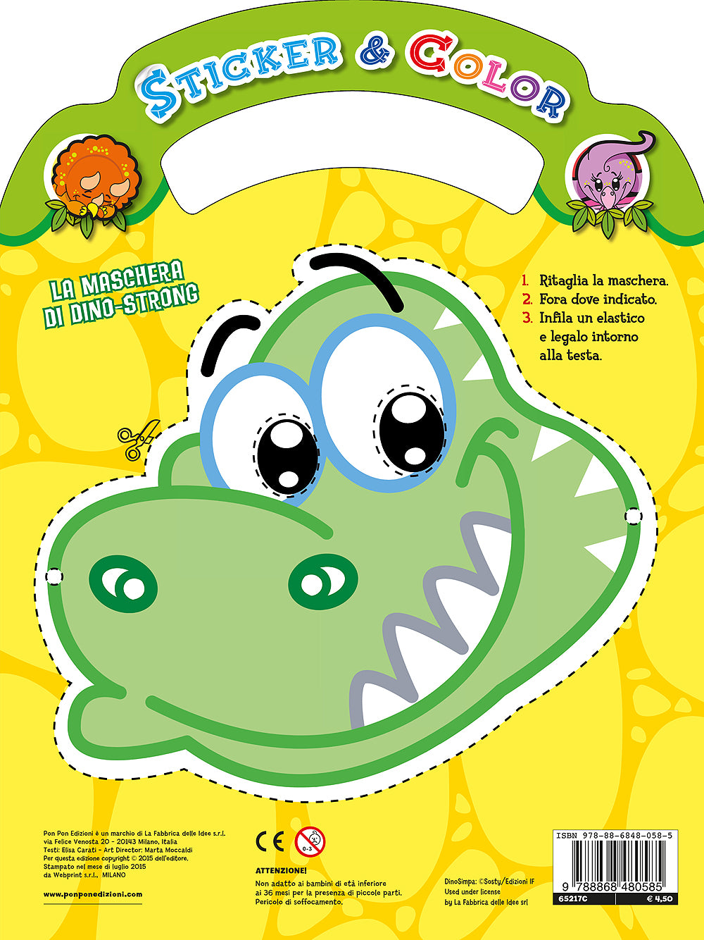 Sticker & Color Dinosimpa - Giochi preistorici::Più di 100 adesivi!