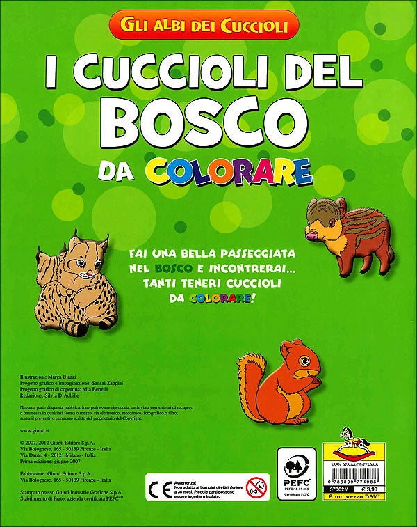 I cuccioli del Bosco da colorare::Con 4 pagine di giochi!