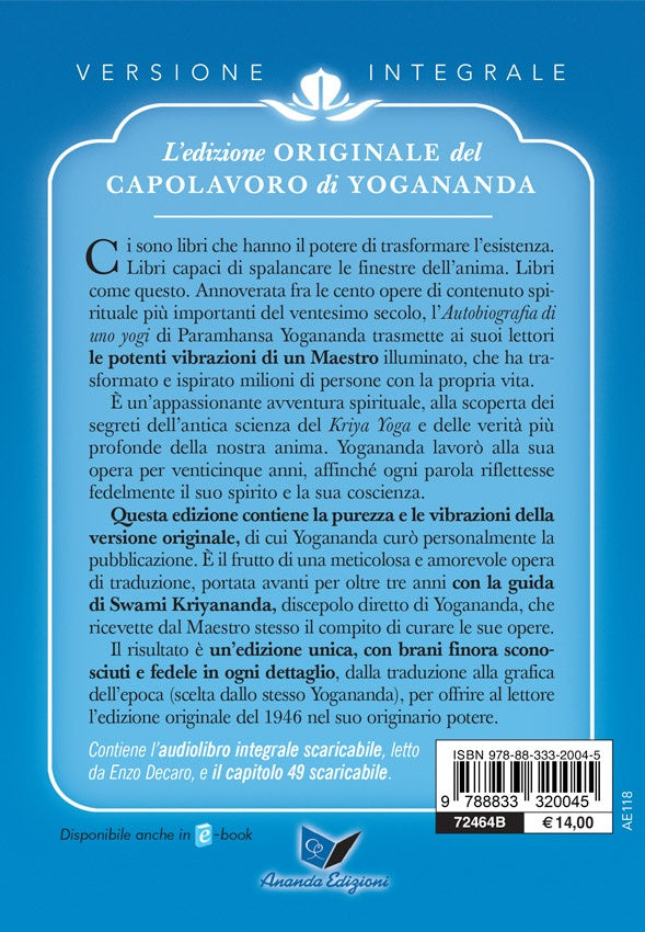 Autobiografia di uno yogi. Con audiolibro::Edizione originale del 1946 in formato tascabile