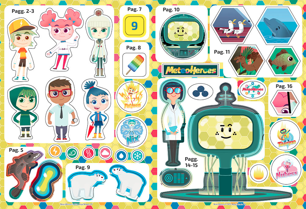 Meteoheroes. Activity Book ::con stickers