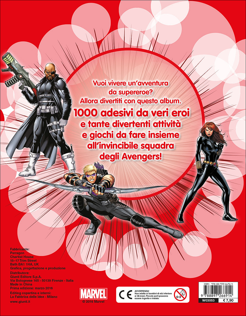 500/1000 Stickers - Avengers Assemble. 1000 Stickers::Tanti giochi e attività!