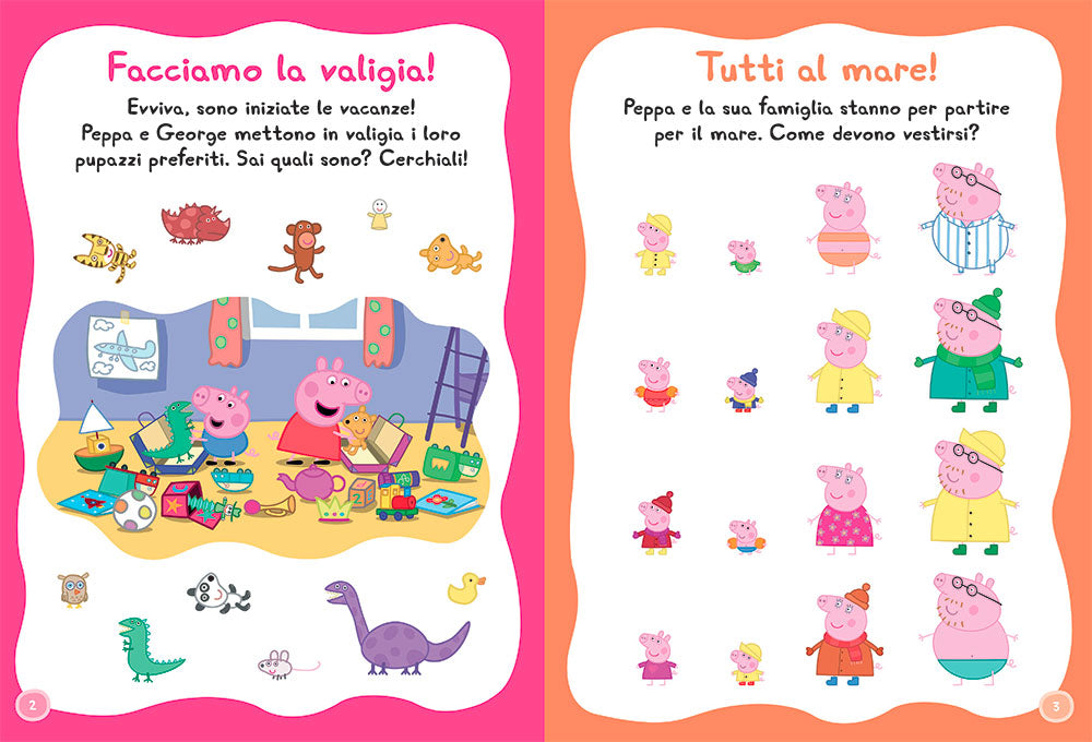 Coloro e gioco in vacanza con Peppa::Con tanti giochi e sticker!