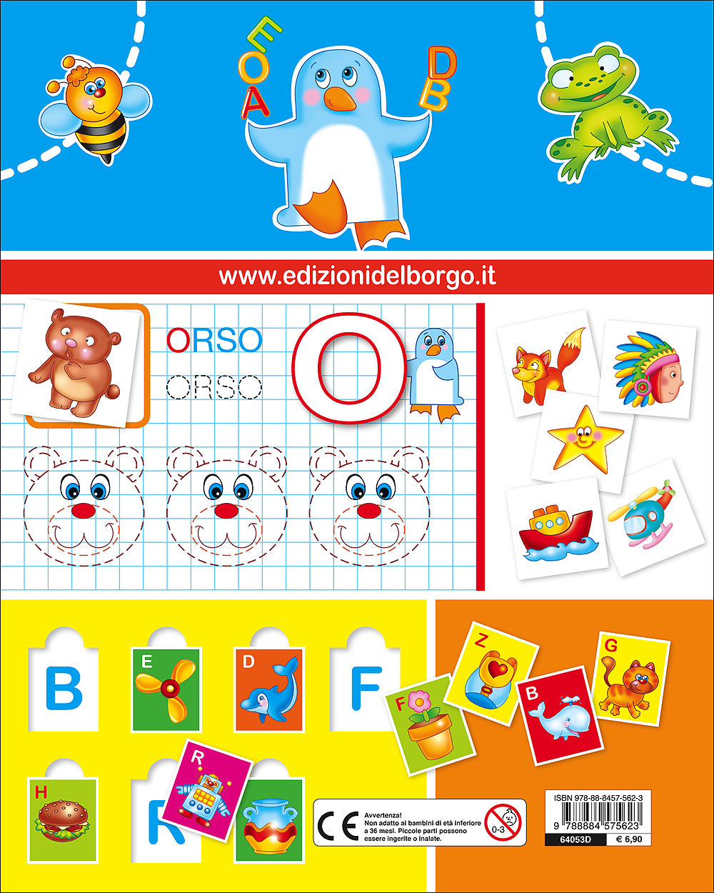 Imparo le lettere - 4/6 anni::Attività, giochi, stickers