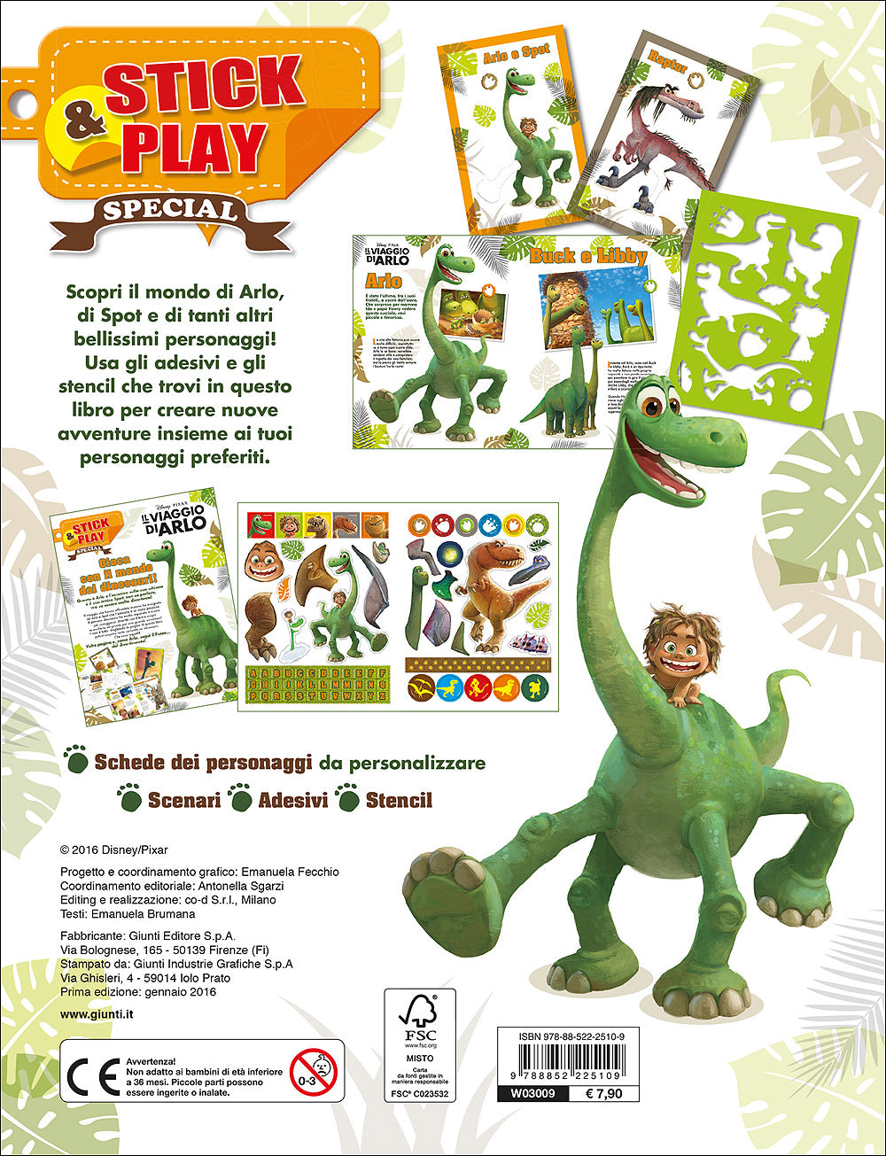 Stick&Play Special - Il viaggio di Arlo::Crea il mondo dei dinosauri - Più di 130 adesivi