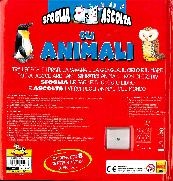 Gli Animali::Sfoglia le pagine e ascolta i versi degli animali!