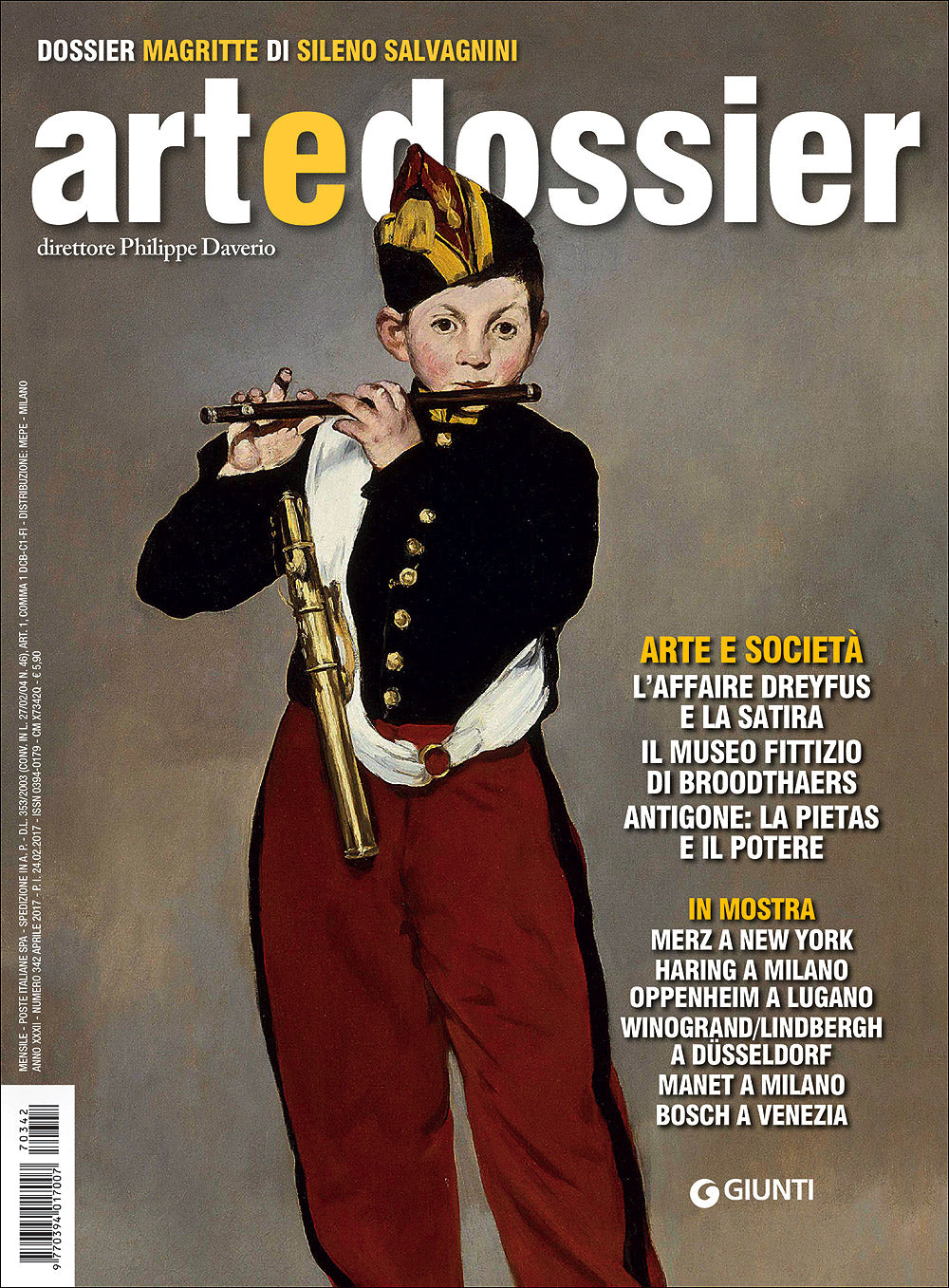 Art e dossier n. 342, aprile 2017::allegato a questo numero il dossier: Magritte di Sileno Salvagnini