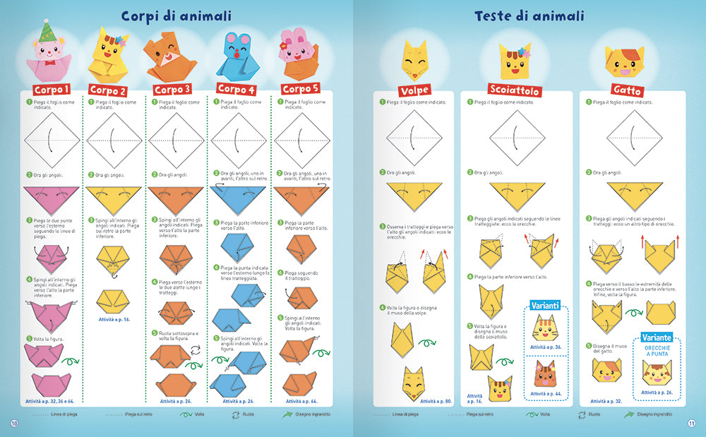 I bambini e gli origami - Le 4 stagioni::Chiaro - Semplice - Divertente