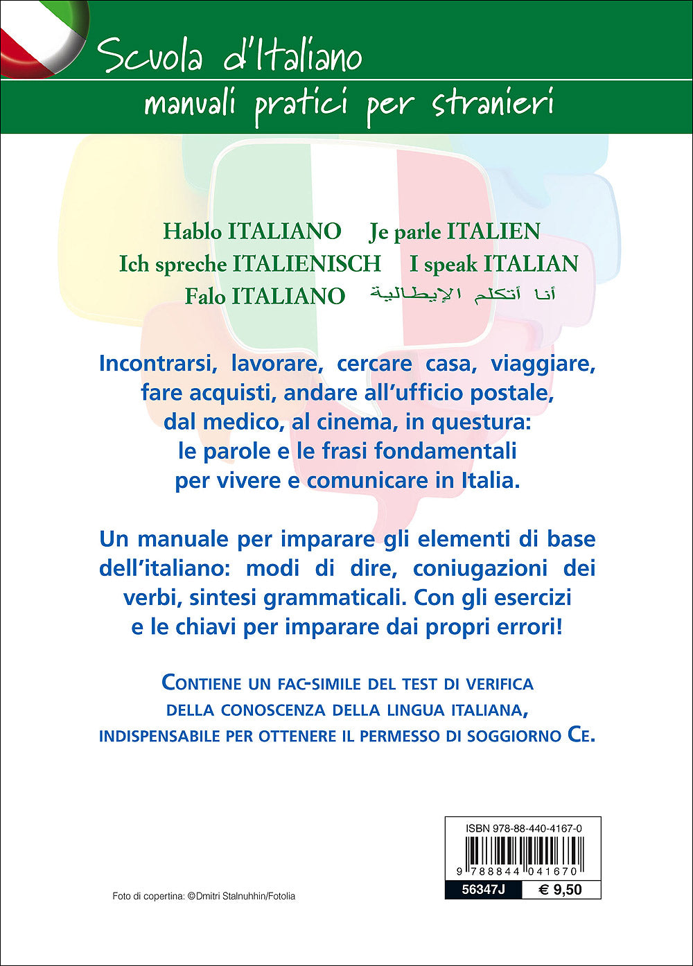 Parlo italiano::Manuale per l'apprendimento dell'italiano di base - Con test di lingua per il permesso di soggiorno