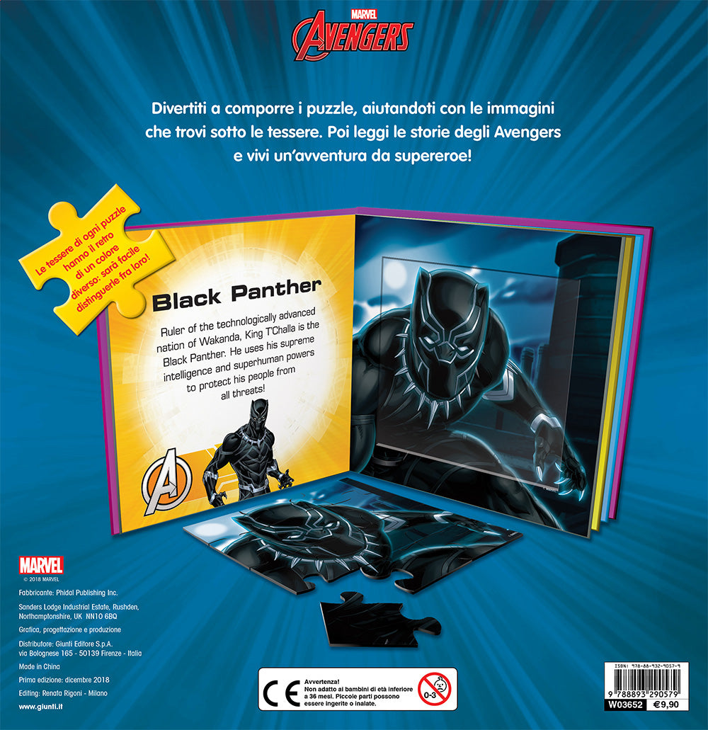 Libri Puzzle - Avengers::Con 4 grandi puzzle!