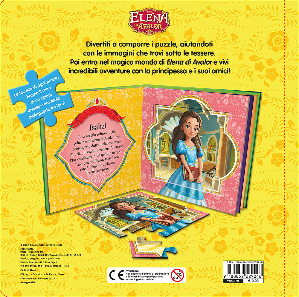 Libri Puzzle - Elena di Avalor::Con 4 grandi puzzle!