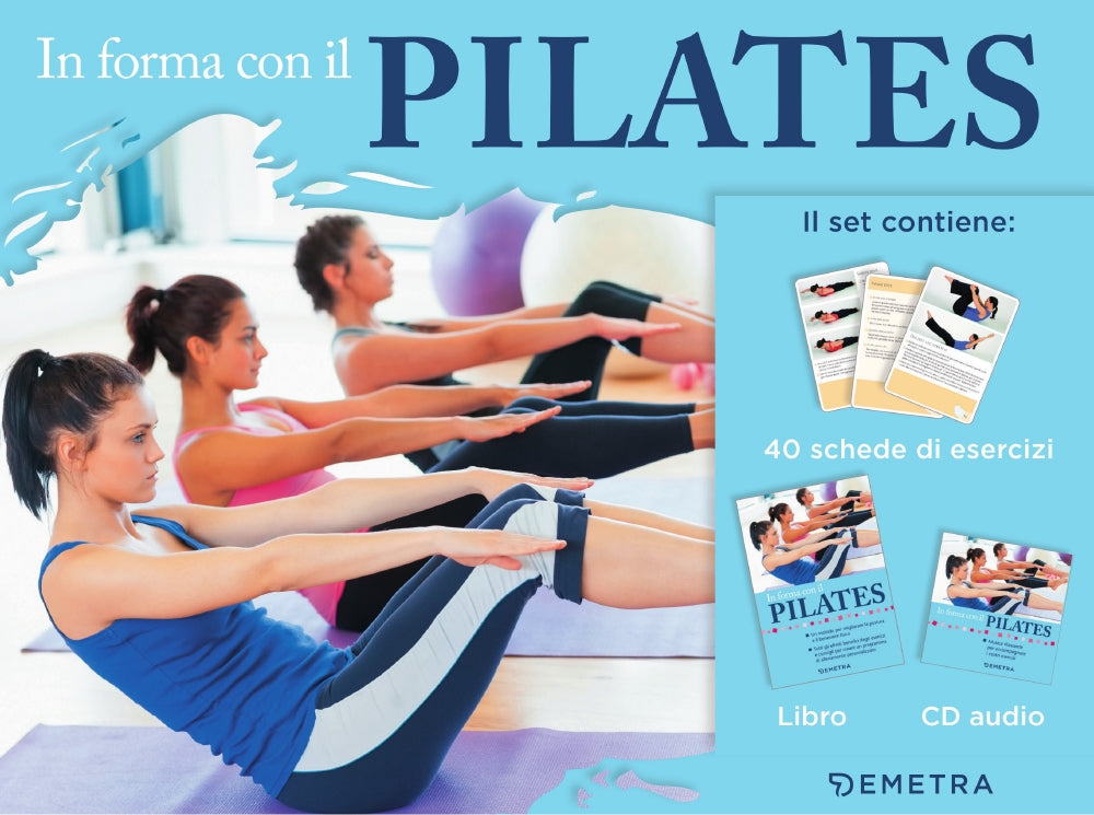 In forma con il Pilates + CD audio::Il set contiene: 40 schede di esercizi, libro, CD audio