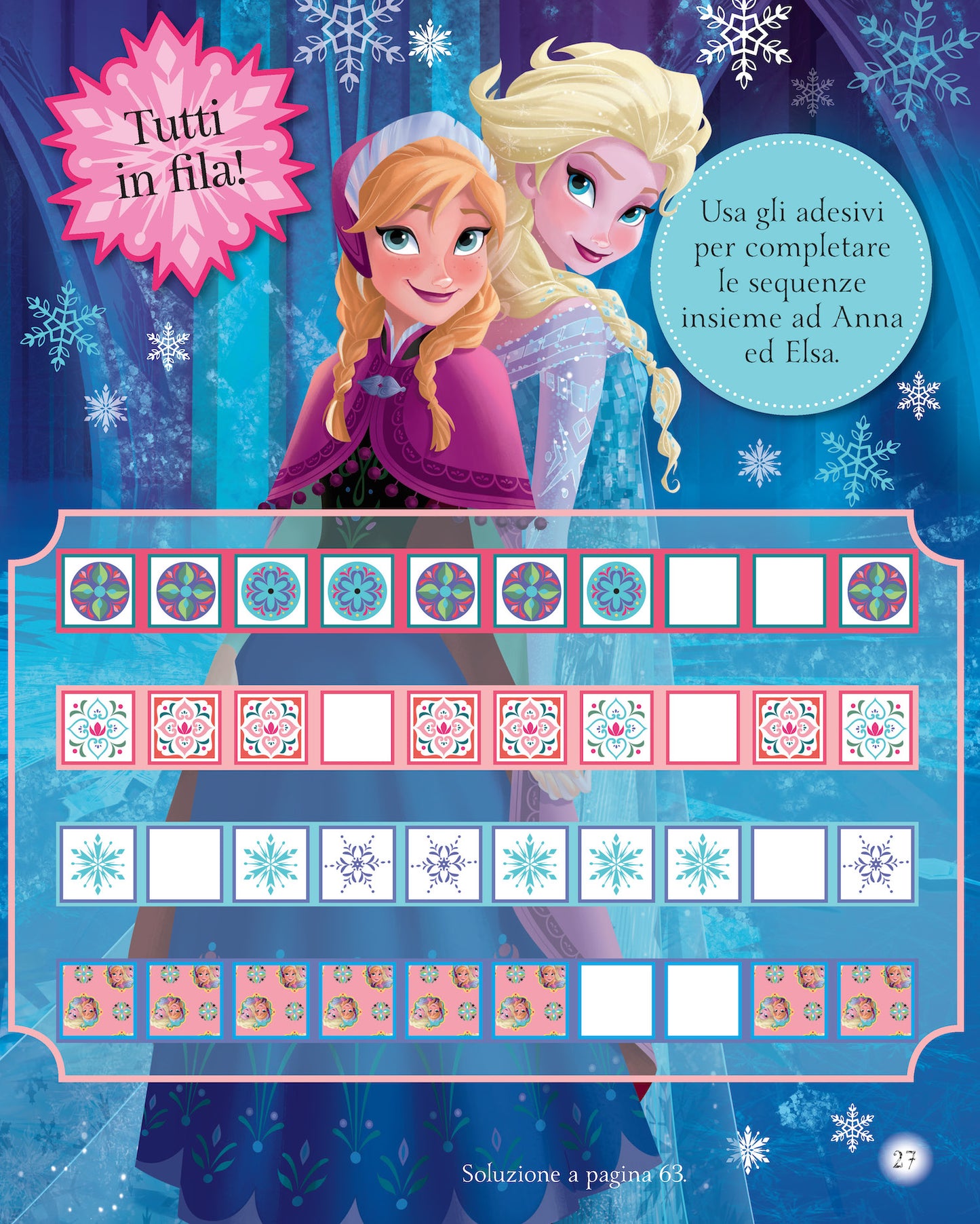 Frozen 1000 sticker::Tanti giochi e attività