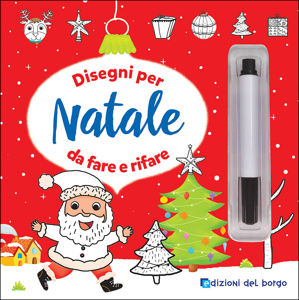 Disegni per Natale da fare e rifare::Con pennarello con inchiostro a base d'acqua