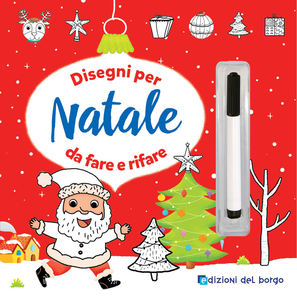 Disegni per Natale da fare e rifare::Con pennarello con inchiostro a base d'acqua