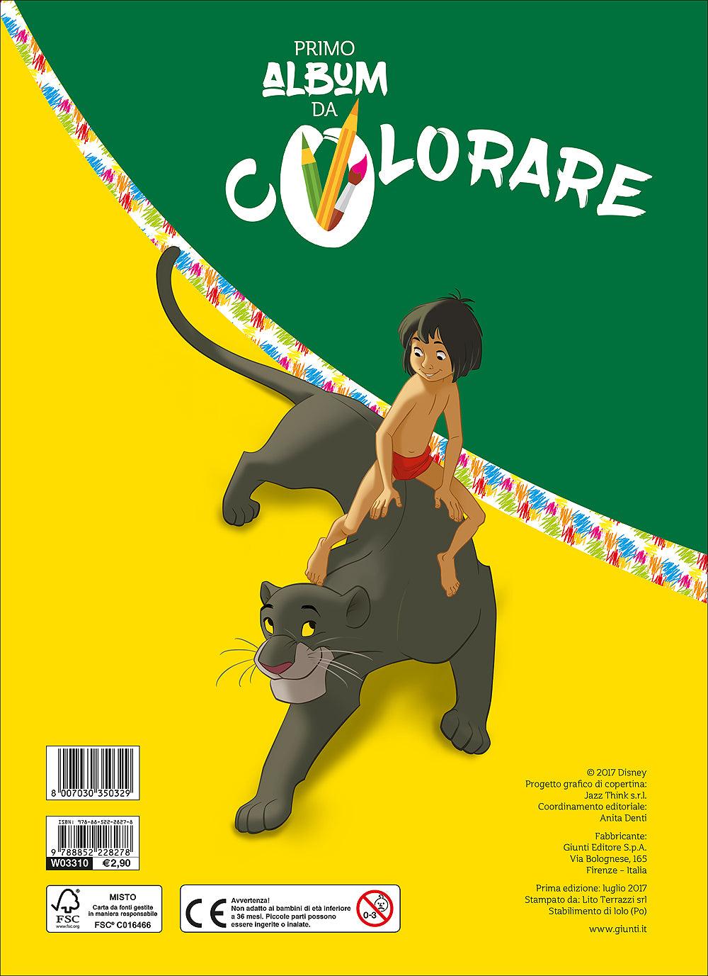 Primo Album da Colorare - Il Libro della Giungla