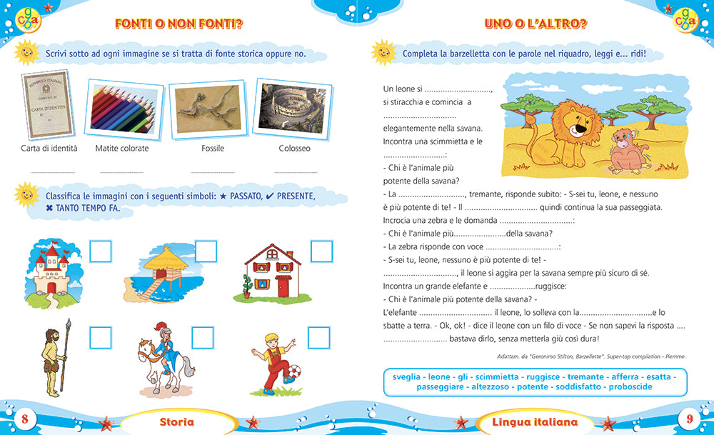 Imparo in vacanza - vado in quarta::Attività di ripasso per bambini della scuola primaria