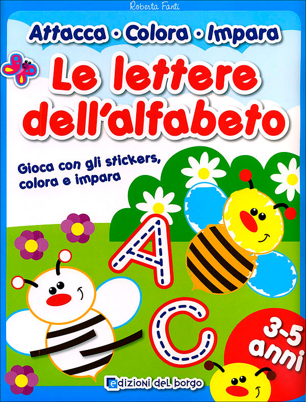 Le lettere dell'alfabeto::Gioca con gli stickers, colora e impara