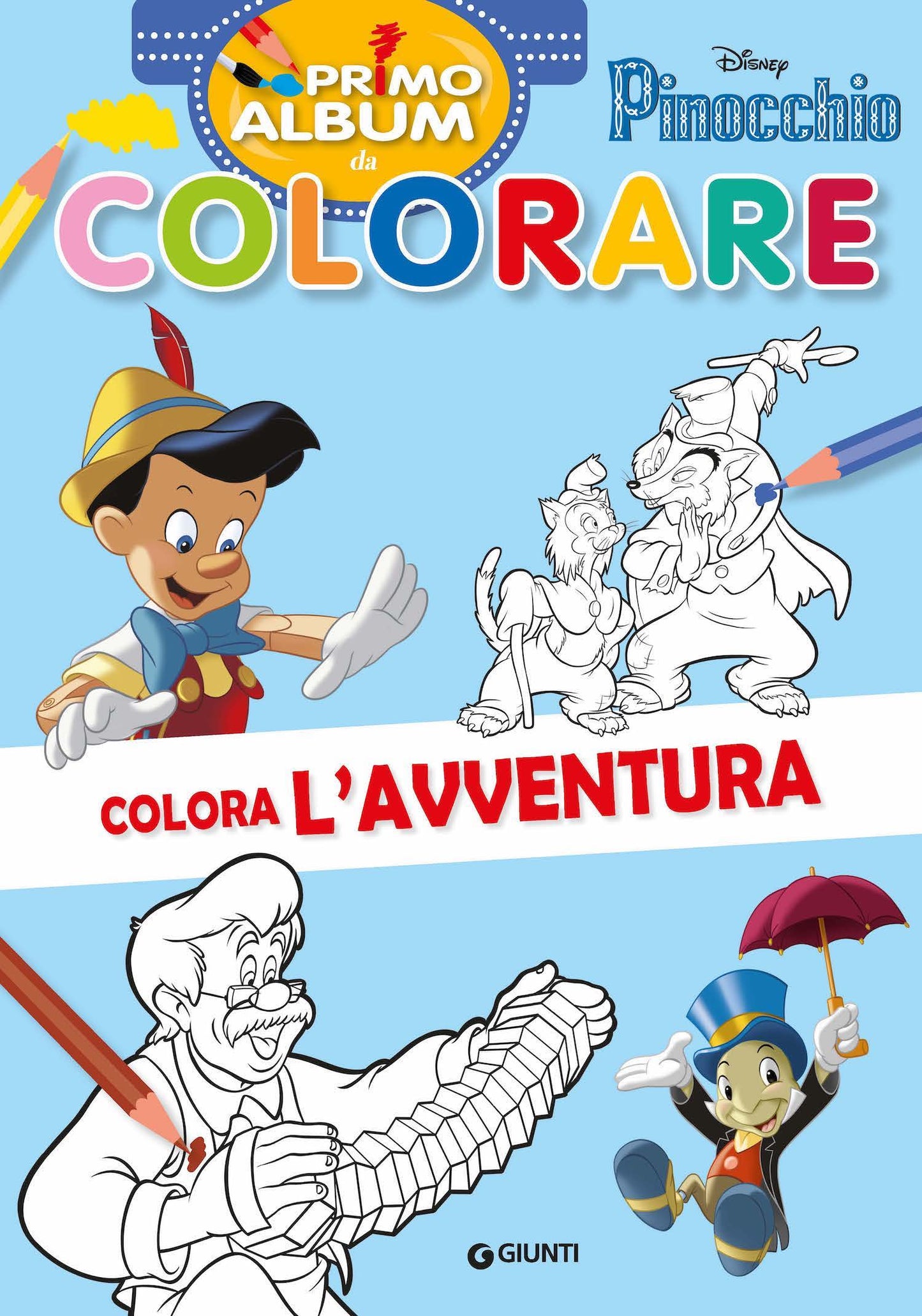 Pinocchio Primo album da colorare::Colora l'avventura