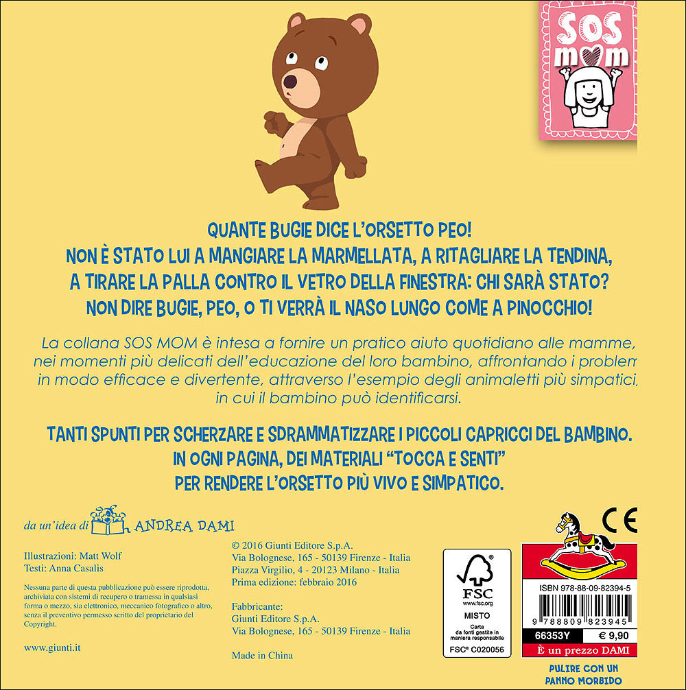 Peo non dire le bugie!::Un libro tocca e senti