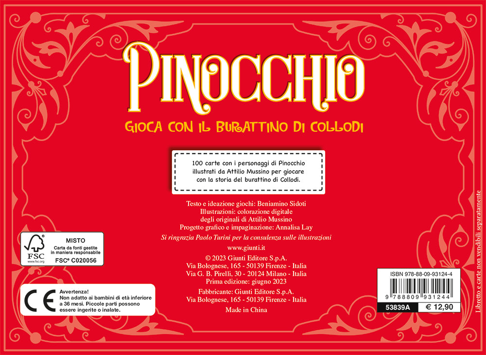Pinocchio::100 carte per giocare co il burattino di Collodi!