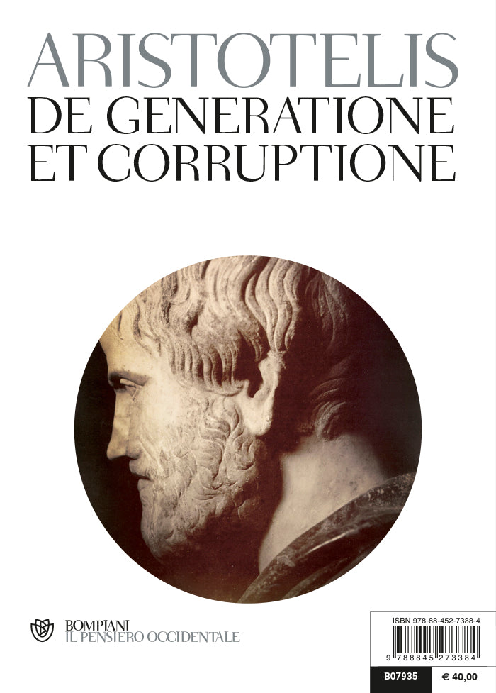 La generazione e la corruzione::Testo greco a fronte