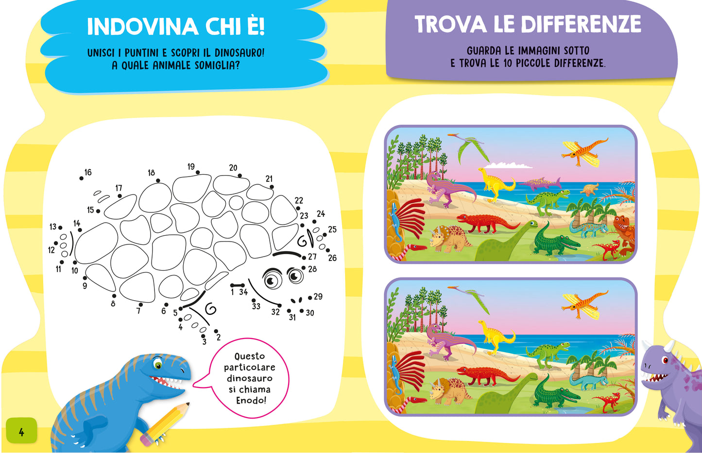 Dinosauri::Gioca e colora